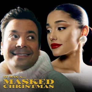 موزیک ویدیو Jimmy Fallon ft. Ariana Grande & Megan Thee Stallion - It Was A…(Masked Christmas) با زیرنویس